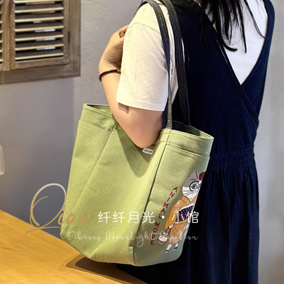 帆布包文艺日系风单肩手提包