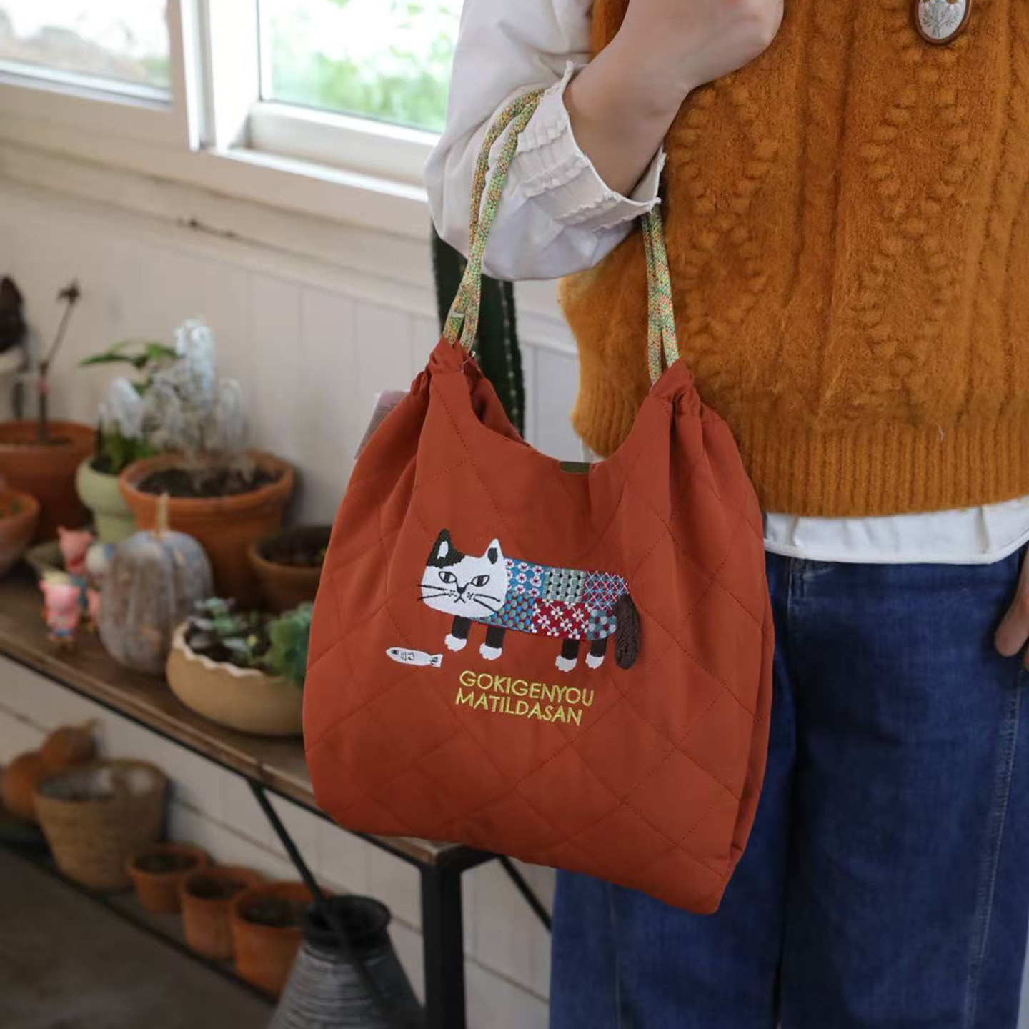 暖心包绗缝菱形格单肩包日本kusuguru正品秋冬手提包购物包磁吸扣,箱包皮具/热销女包/男包,通用款女包,淘宝优惠券,粉丝福利购,淘宝优惠卷