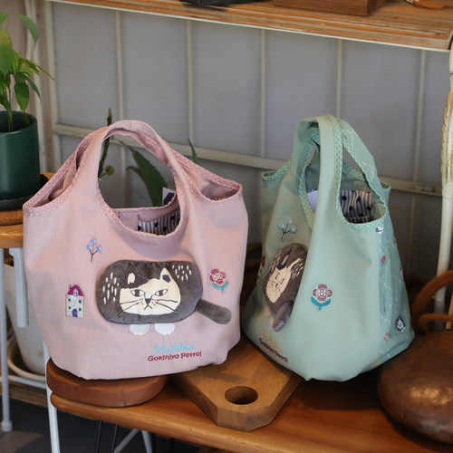 Kusuguru正品手提篮子包日系布艺