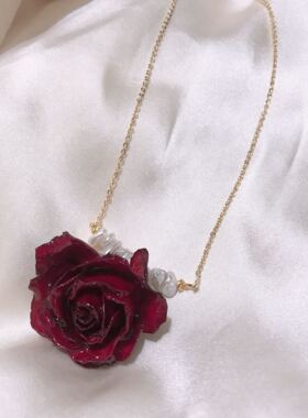 短项链小王子天然真花法国唯美