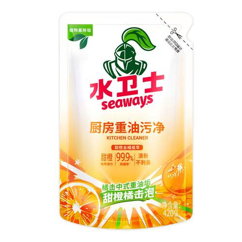 水卫仕厨房重油污净替换装强力瓦解厨房灶台抽油烟机补充装清洁剂