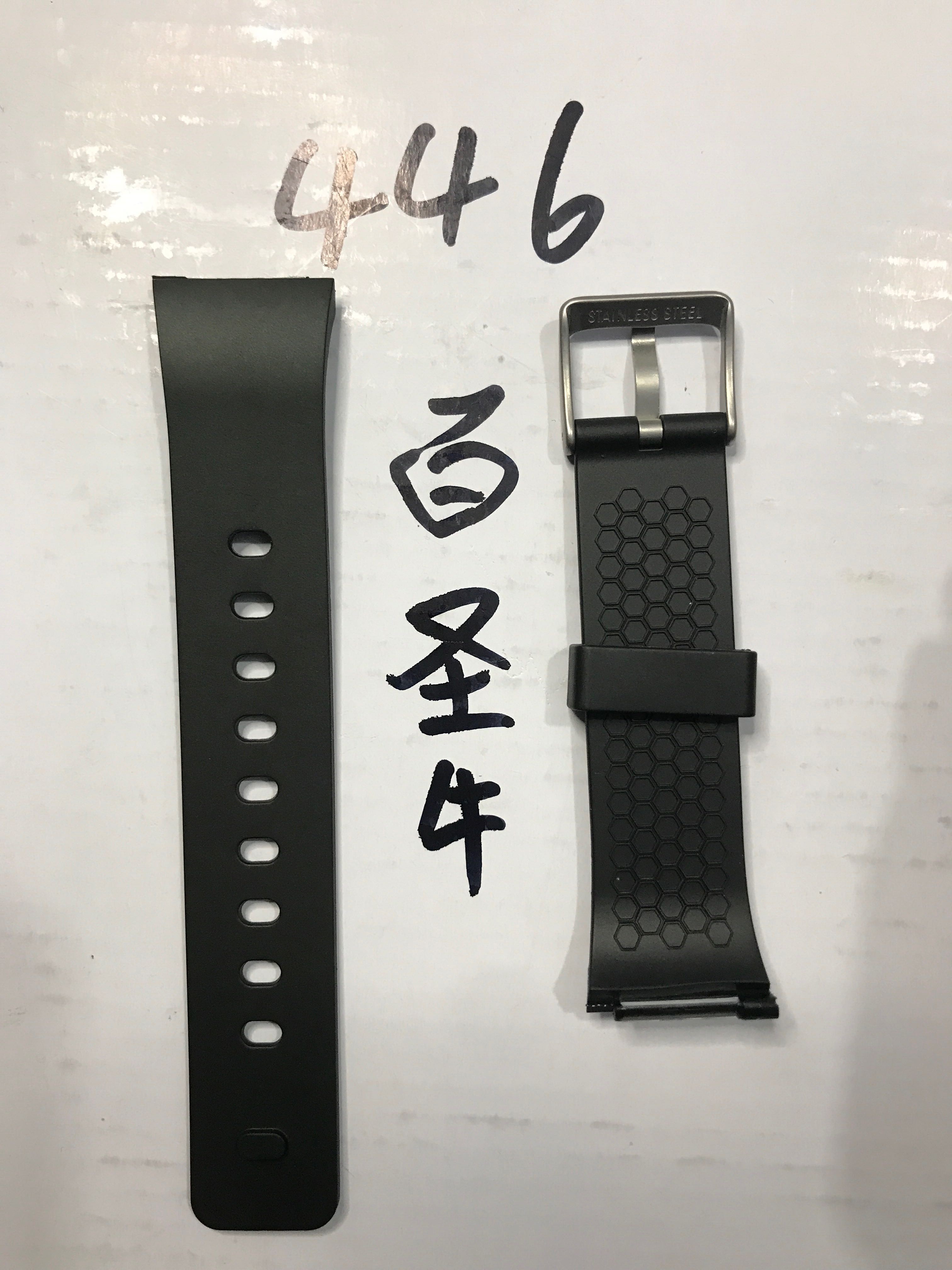 Pasnew/ 百圣牛手表配件原厂正品446橡胶表带防水防过敏腕带