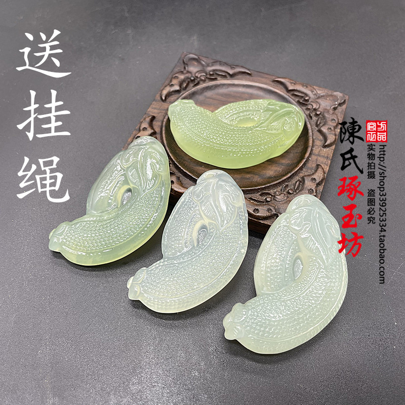 岫玉福瓜吊坠挂件天然玉石项链多福配饰男女款情侣颈饰挂件真玉