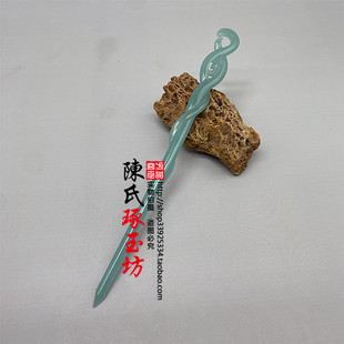 新款天青冻色琉璃簪子发饰头饰白蛇缘起同款发簪发钗古风汉服发插