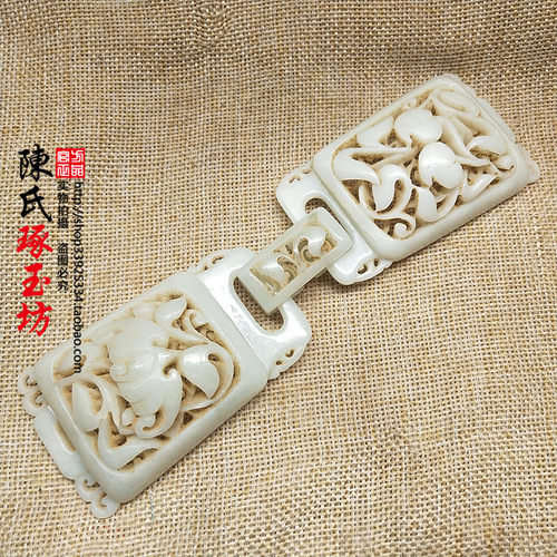 古玩玉器福寿玉腰带古装拍摄腰配腰挂腰扣镂空腰勾仿古玉佩玉腰带