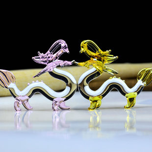 生肖龙生肖招财生日礼物汽车摆件可爱定做十二生肖属相礼品水晶龙