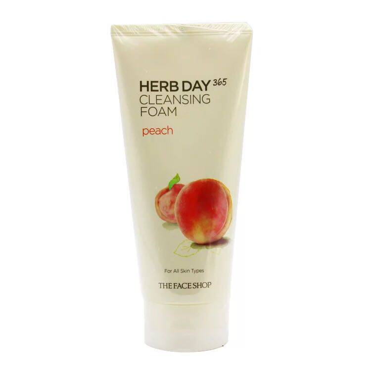正品韩国进口thefaceshop菲诗小铺水蜜桃洗面奶170ml箱起20
