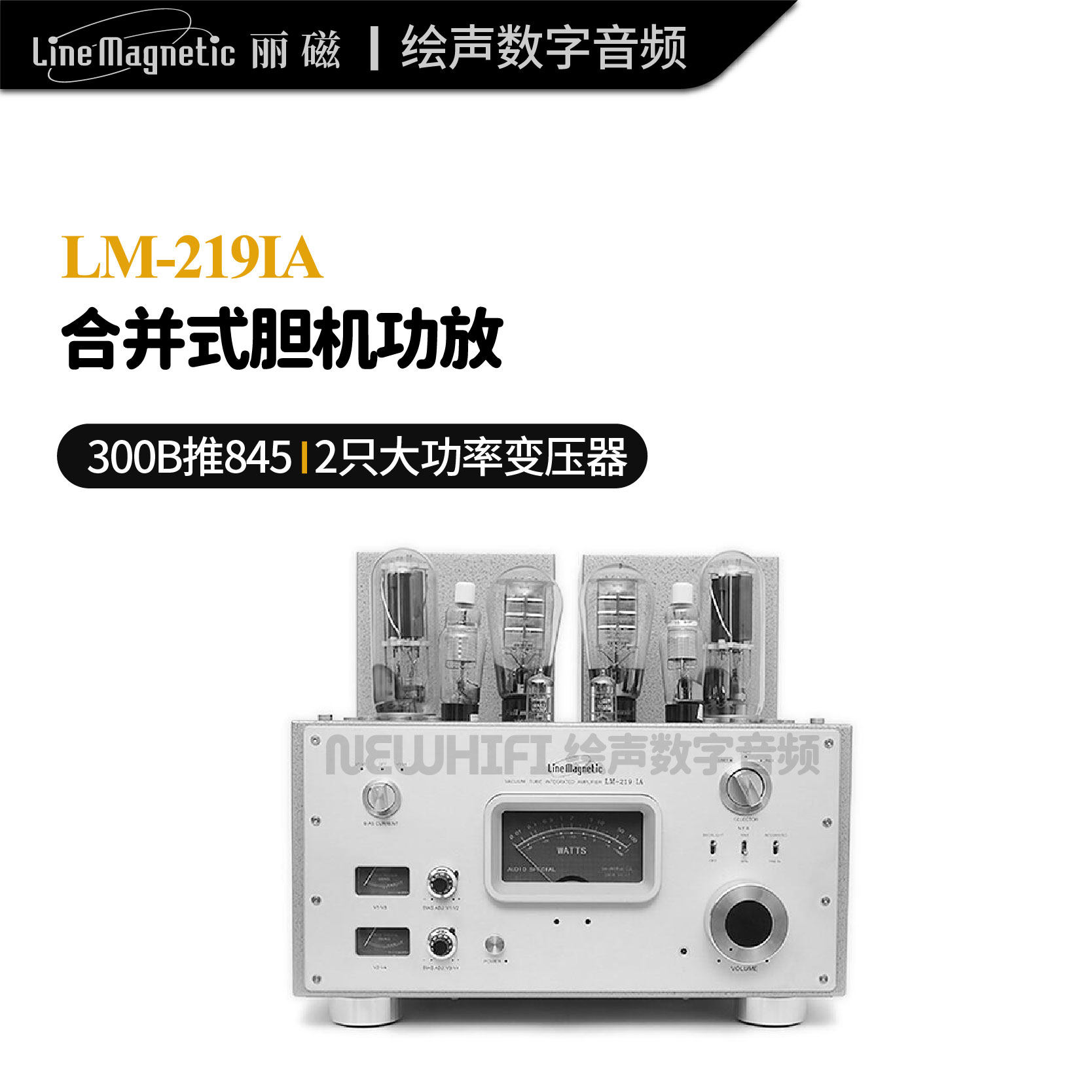 Line magnetic/丽磁LM-219IA合并式胆机电子管功放300B推单端845