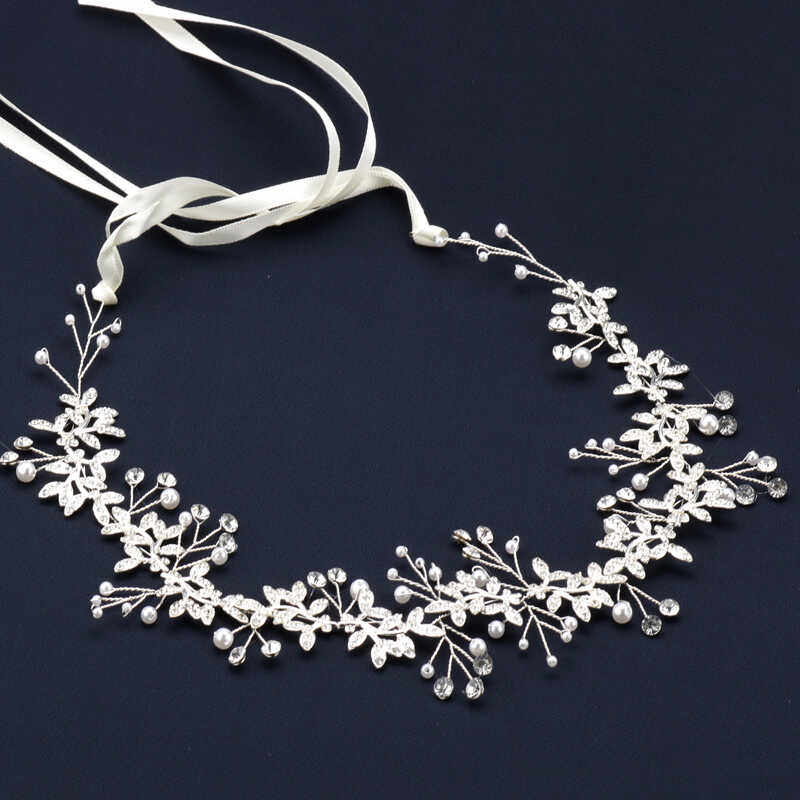 韩式森系唯美花朵女童公主发带简约万圣节水钻日常婚纱礼服配饰