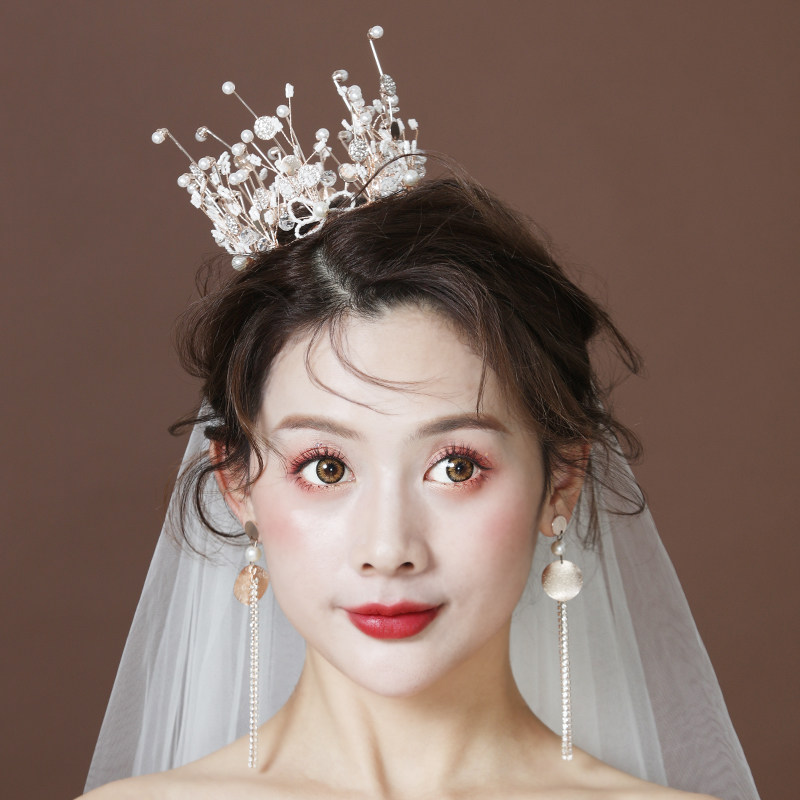 新娘皇冠婚纱晚礼服配饰发箍