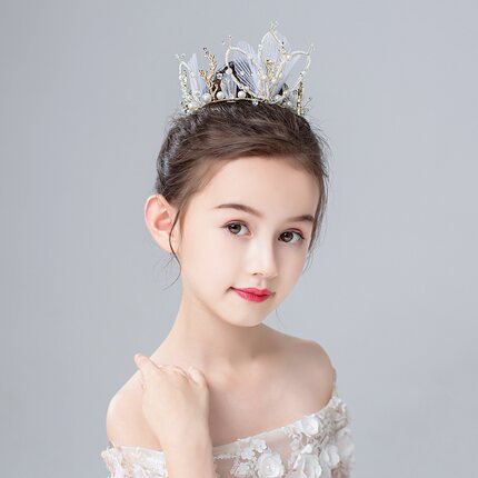 儿童头饰女童表演主持发饰花童公主小朋友甜美生日精致百搭格子