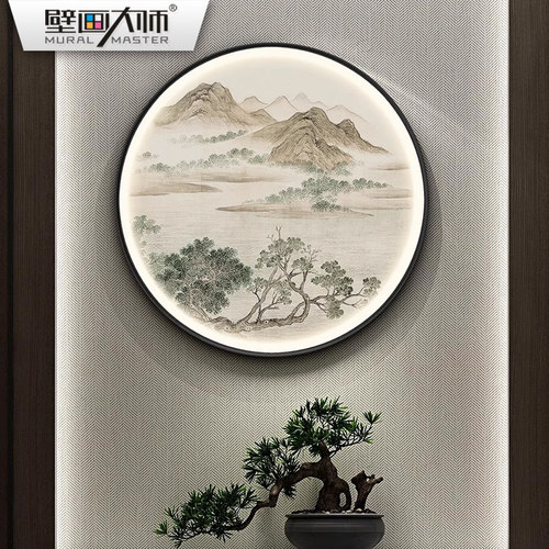 新中式玄关山水装饰画