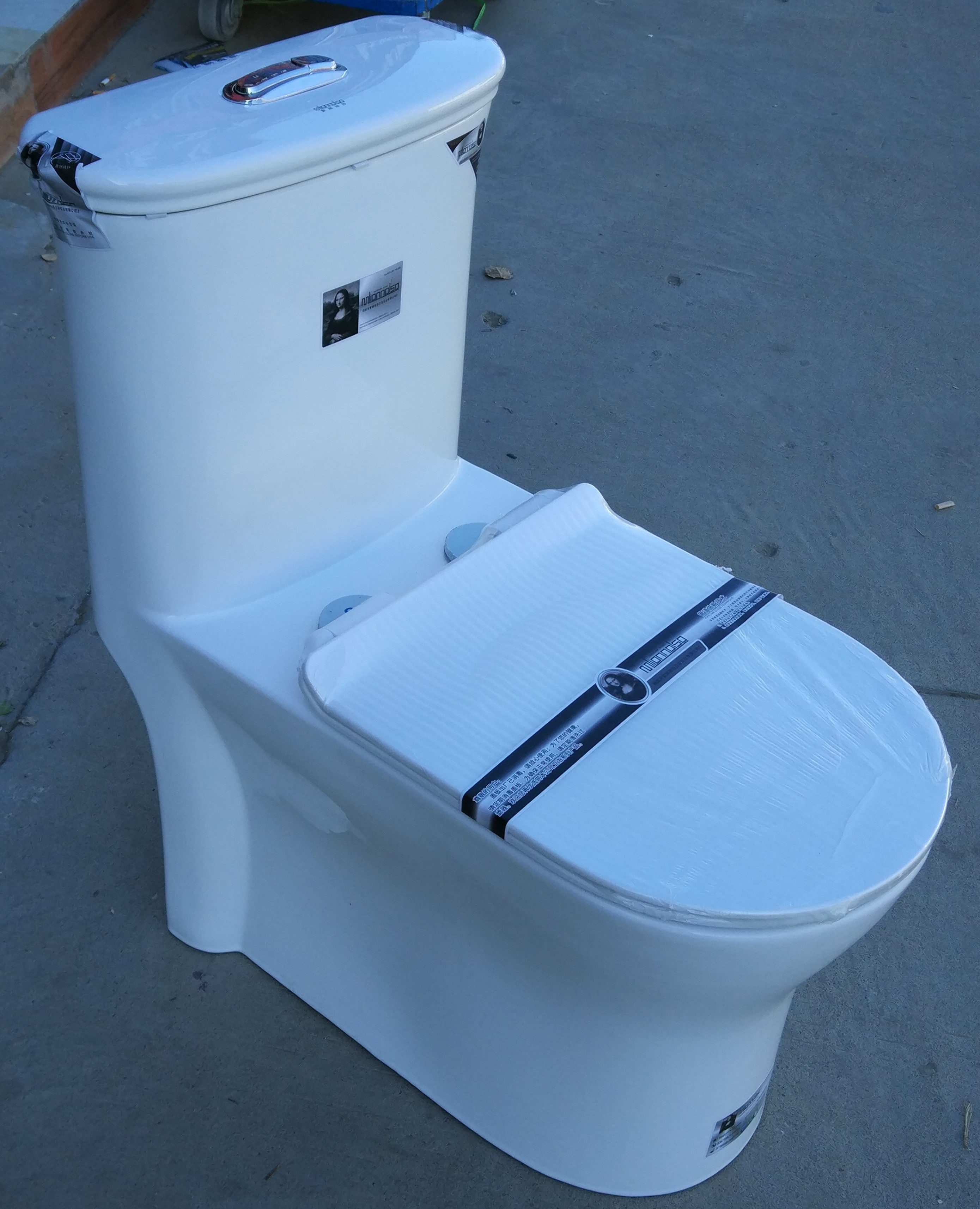 蒙娜丽莎超漩虹吸式家用大口径普通马桶节水防臭溅水坐便器陶瓷