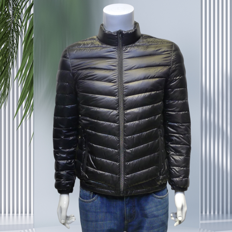金利来羽绒服男装 秋冬短款轻薄型黑色外套DSYRCM1-80625-99