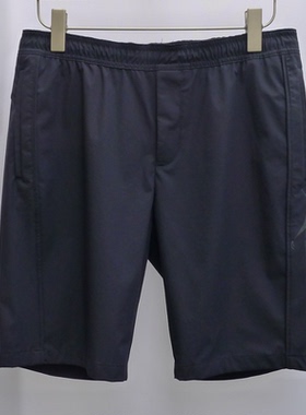 金利来修身纯蓝色松紧休闲短裤男装夏天微弹凉快MPB18321002-95