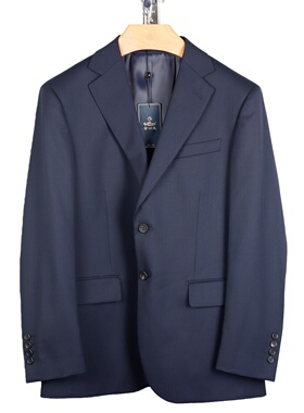 金利来男装商务西装深蓝色休闲西服外套含羊毛MZTF25016212-95