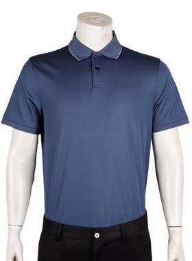 金利来翻领短袖T恤 夏季新款可机洗含桑蚕丝上衣MTSG39912100-95