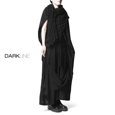 yohji解构无性别双重层叠流浪裤