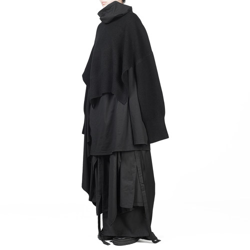 darkline半高领暗黑100%羊毛中性