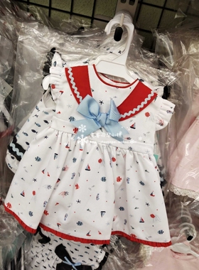 baby ferr小童海军领帆船连衣裙10028