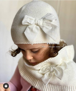 CONDOR  儿童帽子秋冬保暖抗寒毛线帽女宝宝帽儿童针织可爱洋气帽