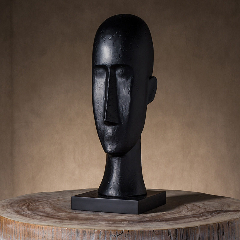 米兰款人像雕塑摆件现代简欧抽象人物工艺品家居样板房软装饰品