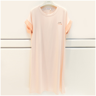 精雅睡衣女夏季2024新款薄荷全棉素色大方甜美短袖韩版睡裙家居服