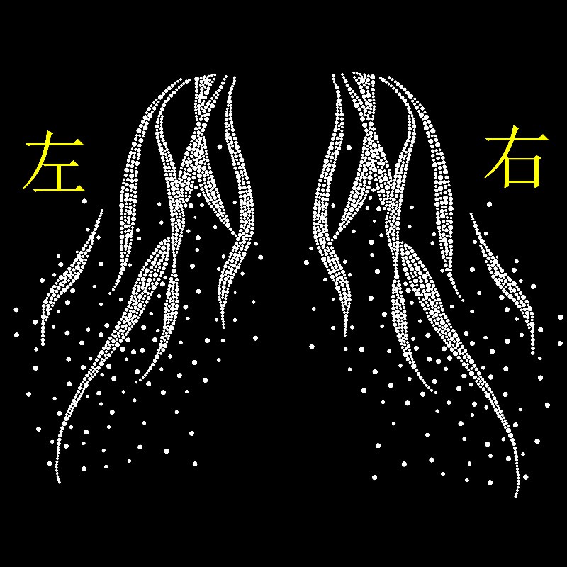 百搭柳叶烫钻图水钻DIY成品图