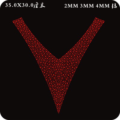 领口烫钻图DIY水钻服装辅料配件