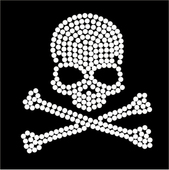 成品毛衣羊绒衫 骷髅烫图烫钻图案贴辅料服装 新款 衣服DIY水钻成品