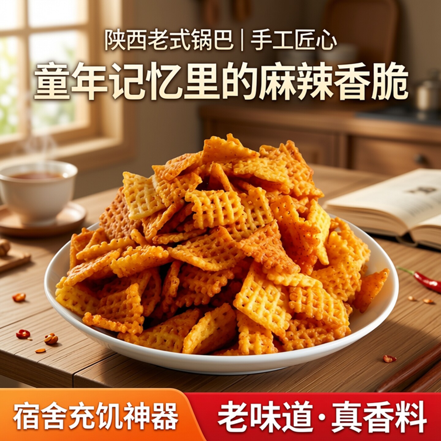 陕西锅巴零食麻辣散装手工老式大米锅巴童年回忆宿舍充饥小吃零食