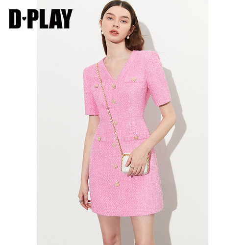 草莓粗花呢名媛风DPLAY