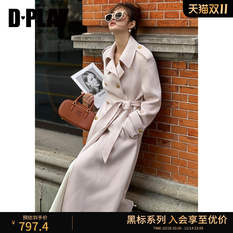 黑标双面呢大衣DPLAY通勤