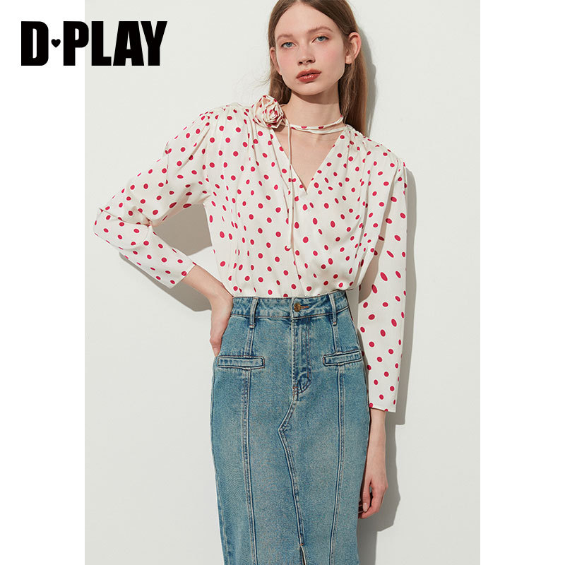 缎面衬衫DPLAY复古立体