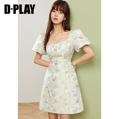 DPLAY新款法式少女重工定制绿紫