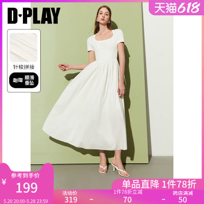 DPLAY休闲度假短袖时尚连衣裙