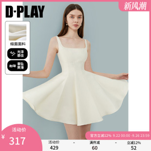 DPLAY 2025年春季 新款 白色連衣裙女禮服裙子小白裙 初戀裙系列