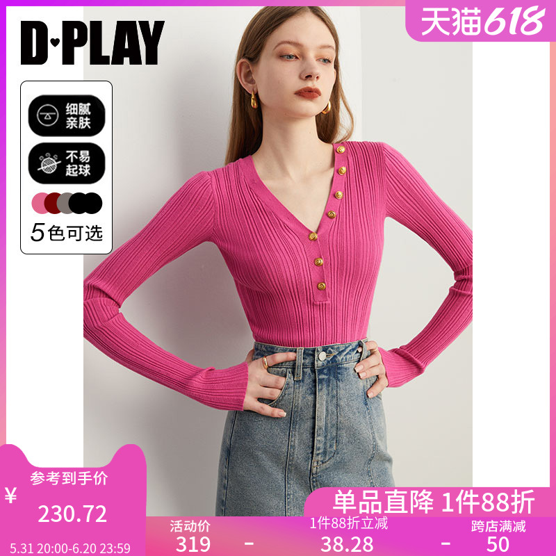 DPLAY不对称金属扣针织