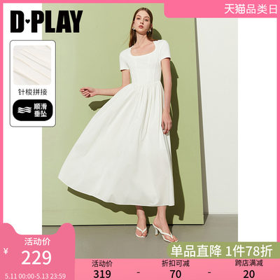 DPLAY休闲度假短袖时尚连衣裙