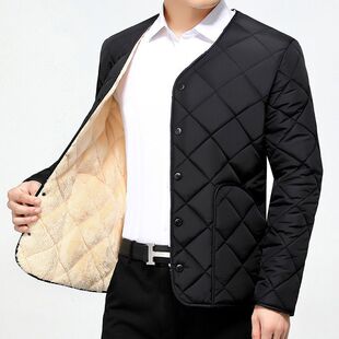 男士贴身小棉袄防寒保暖内穿男款2026新款中老年爸爸男式轻便棉衣
