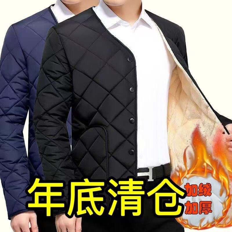 男士贴身小棉袄内穿男款2026新款中老年爸爸装保暖羽绒服内胆棉衣图片