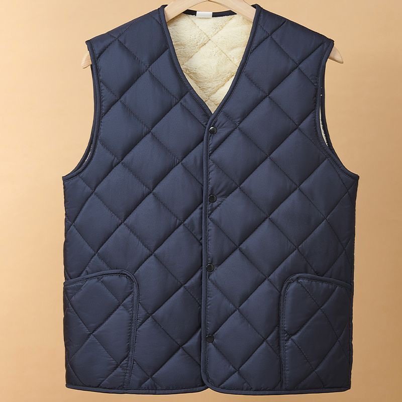 爸爸棉马甲男款内穿2025新款冬羽绒服内搭老年人防寒中老年马夹