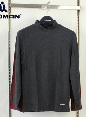 PROMAN新品豪门内衣专柜正品男士弹力半高领衬衫单件上衣MA77400