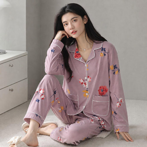 美梦中年妈妈睡衣春秋季纯棉长袖薄款中老年妇女士家居服秋冬新款