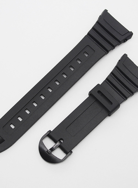 替换卡西欧W-96H黑色橡胶带手表带/表链手表配件包邮送工具