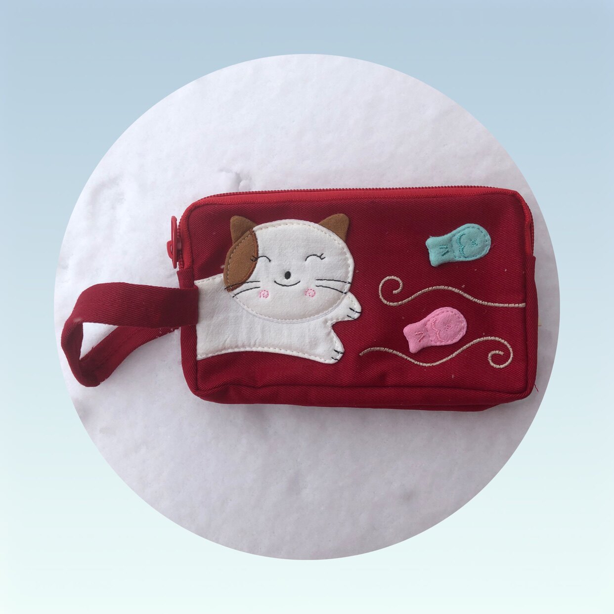 香港QQ猫 可爱三层手机包 杂物包 手拎帆布女包包 迷你买菜包