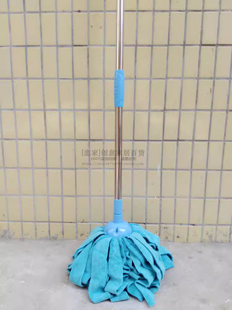 JMJ 超细纤维拧干拖圆头墩布拖地头毛巾布吸水 布条色随机发 包邮