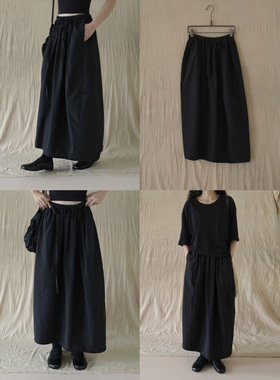 MMCC私服自留 80支匹马棉骨感不对称超长花苞半裙植物酵素无硅