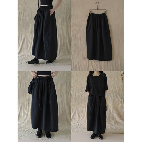 MMCC私服自留 80支匹马棉骨感不对称超长花苞半裙植物酵素无硅