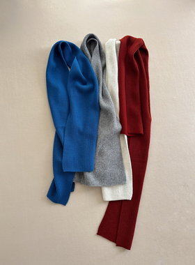 MMCC秋冬慵懒风高级氛围感百搭保暖纯色情侣款针织围巾围脖